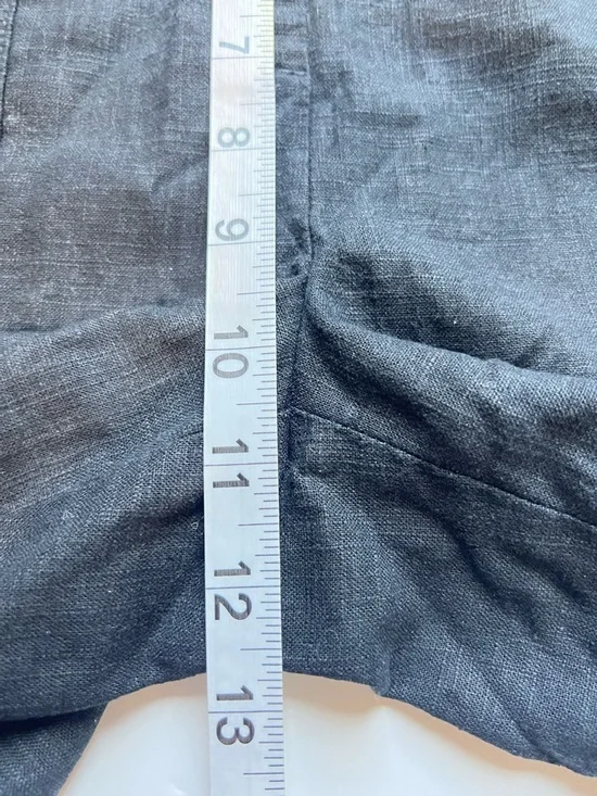 RW&CO Black High Rise Elastic Waist Linen Blend Shorts Size Small Quiet Luxury - Picture 11 of 12